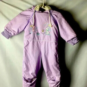 TIDYKINS VINTAGE ONE PIECE SNUGGLE BUNTING COLD WEATHER GEAR SHERPA LINED CLEAN
